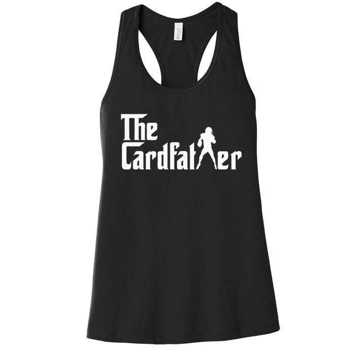 The Cardfather Funny Football Card Collector Trading Cards Women's Racerback Tank