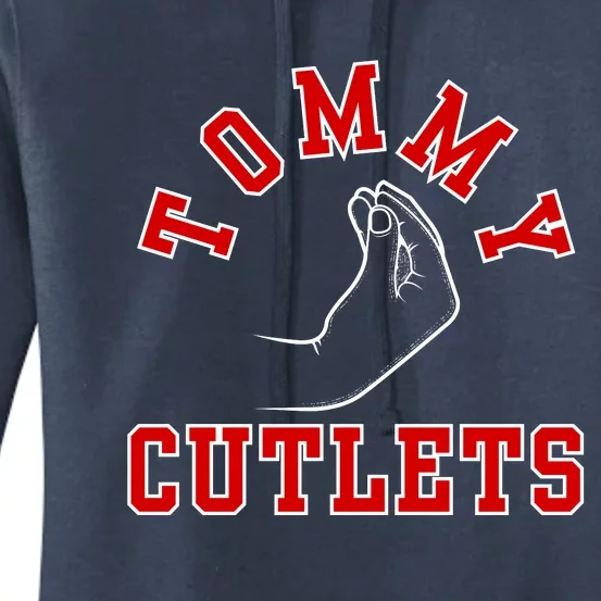 Tommy Cutlets Funny Italian Hand Gesture Football Design Women's Pullover Hoodie