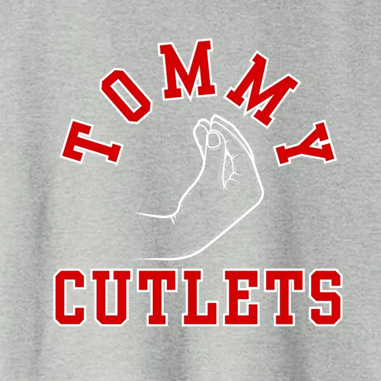 Tommy Cutlets Funny Italian Hand Gesture Football Design Women's Crop Top Tee