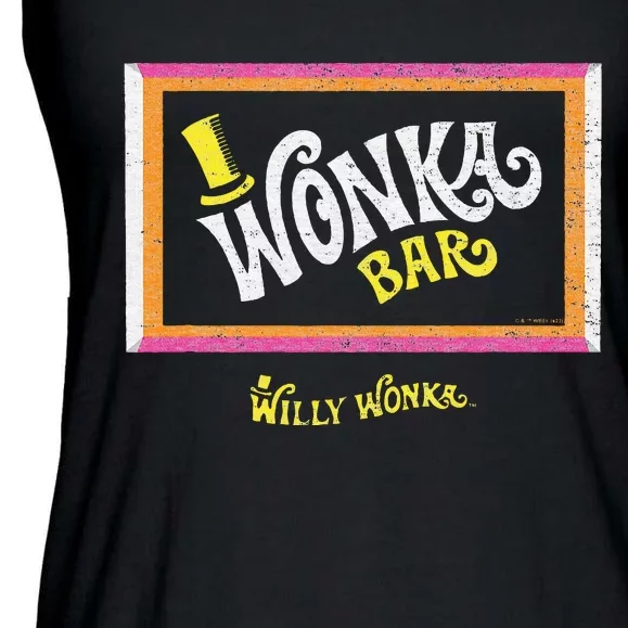 The Chocolate Factory Wonka Chocolate Bar Ladies Essential Flowy Tank