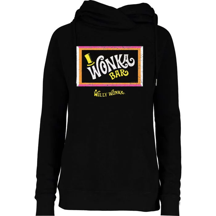 The Chocolate Factory Wonka Chocolate Bar Womens Funnel Neck Pullover Hood