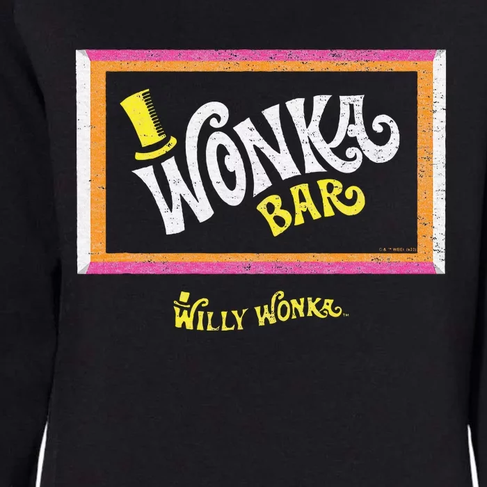 The Chocolate Factory Wonka Chocolate Bar Womens California Wash Sweatshirt