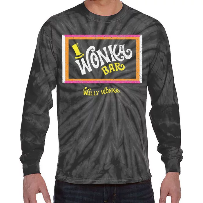 The Chocolate Factory Wonka Chocolate Bar Tie-Dye Long Sleeve Shirt