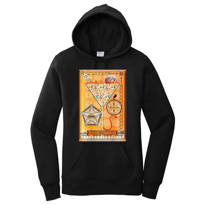 The Cocktail Funny Tarot Playing Card Women's Pullover Hoodie