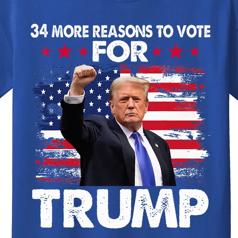 Trump Convicted Felon 34 More Reasons To Vote Kids T-Shirt