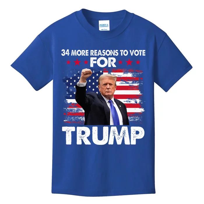 Trump Convicted Felon 34 More Reasons To Vote Kids T-Shirt