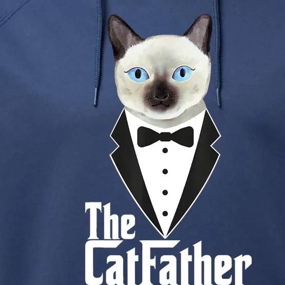 The Catfather Funny Cute Cat Father Dad Owner Pet Kitty Performance Fleece Hoodie