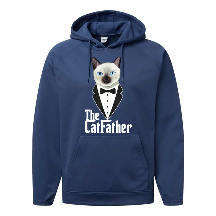 The Catfather Funny Cute Cat Father Dad Owner Pet Kitty Performance Fleece Hoodie