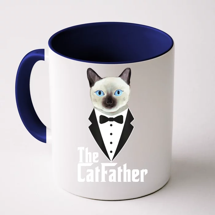 The Catfather Funny Cute Cat Father Dad Owner Pet Kitty Front & Back Coffee Mug