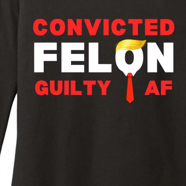 Trump Convicted Felon Guilty Af Lock Him Up Trump For Prison Womens CVC Long Sleeve Shirt