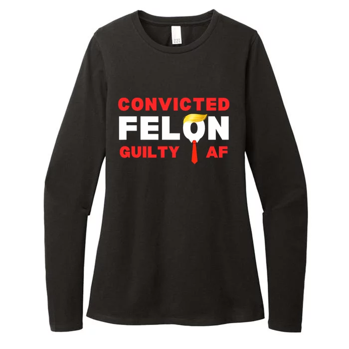 Trump Convicted Felon Guilty Af Lock Him Up Trump For Prison Womens CVC Long Sleeve Shirt