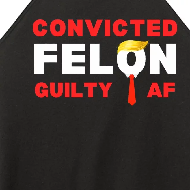 Trump Convicted Felon Guilty Af Lock Him Up Trump For Prison Women’s Perfect Tri Rocker Tank