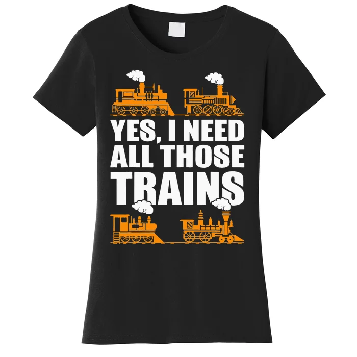 Train Collector Funny Model Train Women's T-Shirt