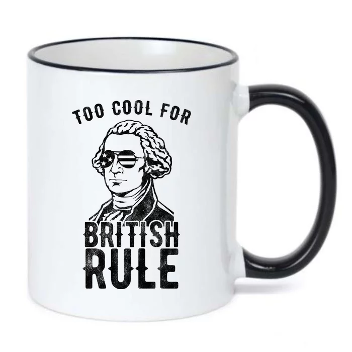 Too Cool For British Rule Usa Funny Black Color Changing Mug