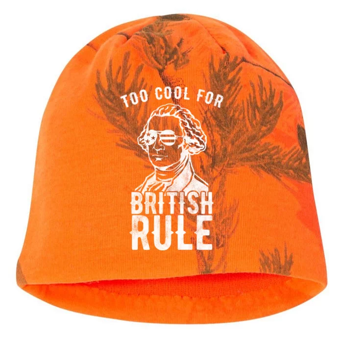 Too Cool For British Rule Usa Funny Kati - Camo Knit Beanie