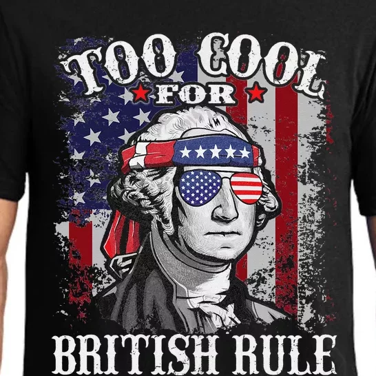 Too Cool For British Rule USA American Flag 4th of July Pajama Set