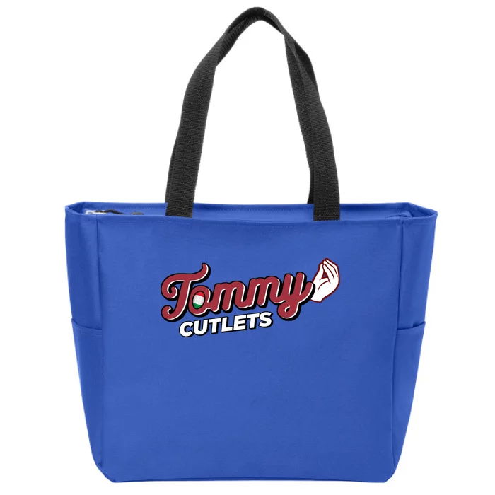 Tommy Cutlets Funny Italian Hand Football Zip Tote Bag