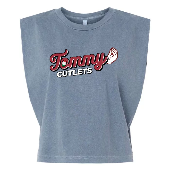 Tommy Cutlets Funny Italian Hand Football Garment-Dyed Women's Muscle Tee