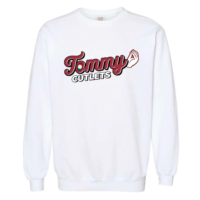 Tommy Cutlets Funny Italian Hand Football Garment-Dyed Sweatshirt