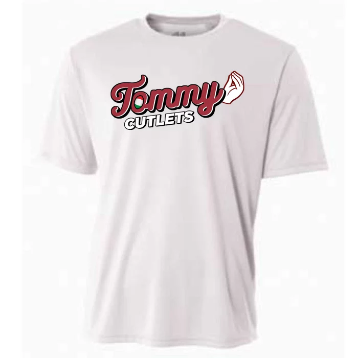 Tommy Cutlets Funny Italian Hand Football Cooling Performance Crew T-Shirt