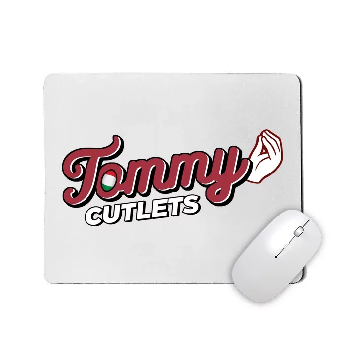 Tommy Cutlets Funny Italian Hand Football Mousepad