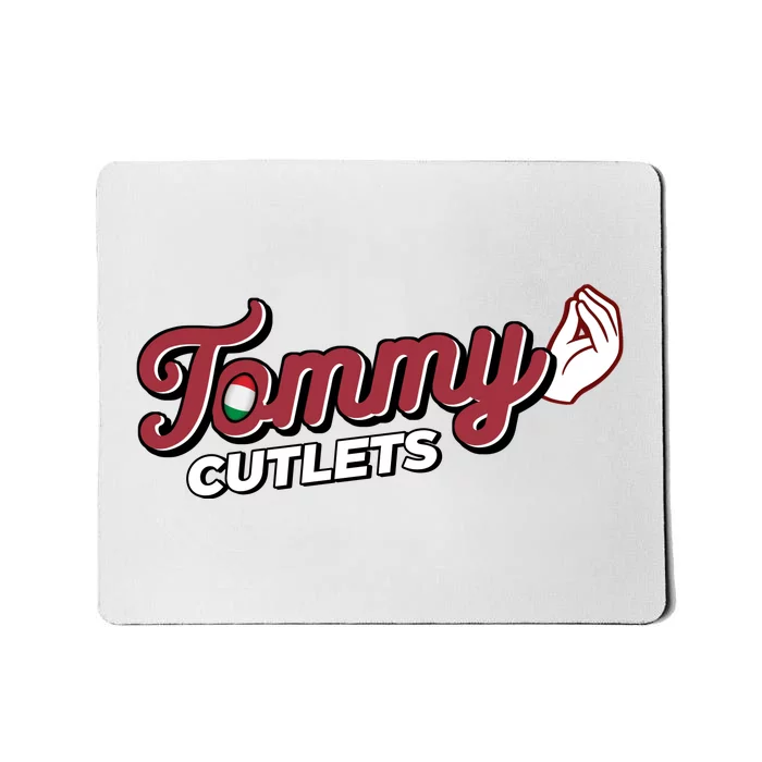 Tommy Cutlets Funny Italian Hand Football Mousepad