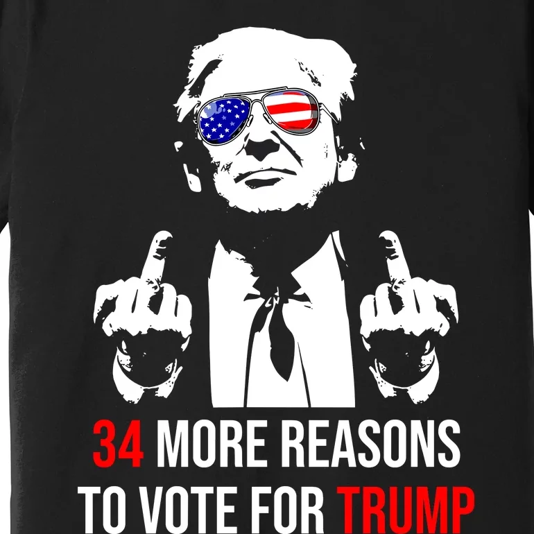 Trump Convicted Felon 34 More Reasons To Vote For Trump 2024 Premium T-Shirt