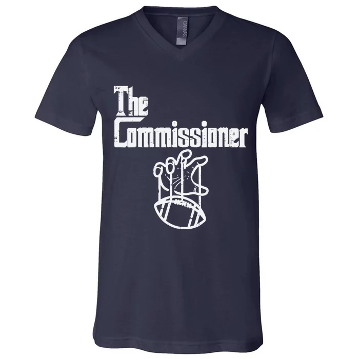 The Commissioner Fantasy Football Commish FFL V-Neck T-Shirt