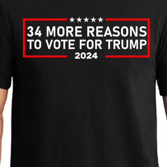 Trump Convicted Felon 34 More Reasons To Vote For Trump 2024 Pajama Set