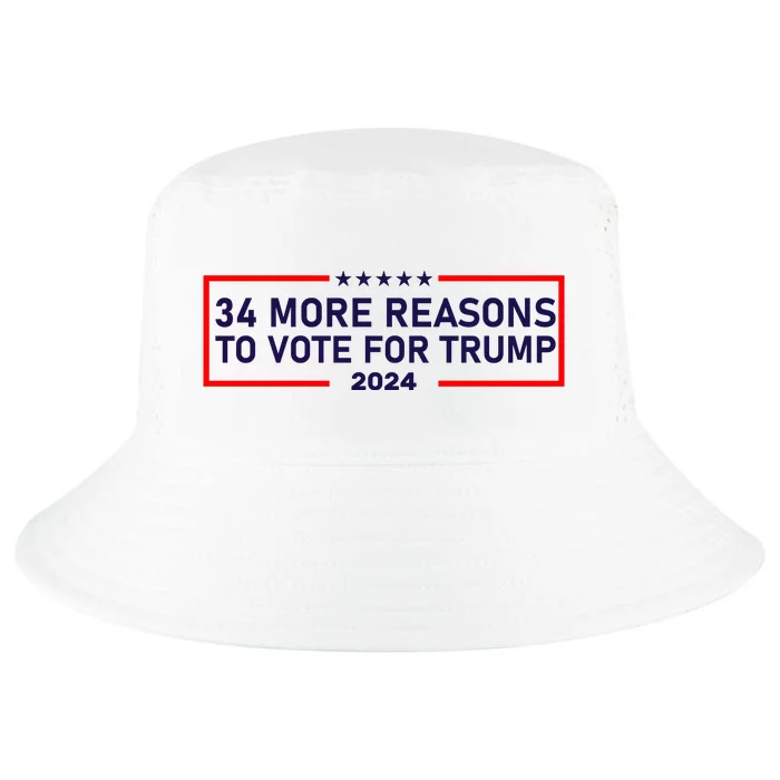 Trump Convicted Felon 34 More Reasons To Vote For Trump 2024 Cool Comfort Performance Bucket Hat