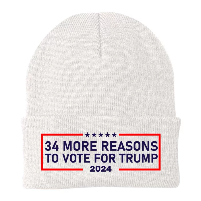 Trump Convicted Felon 34 More Reasons To Vote For Trump 2024 Knit Cap Winter Beanie