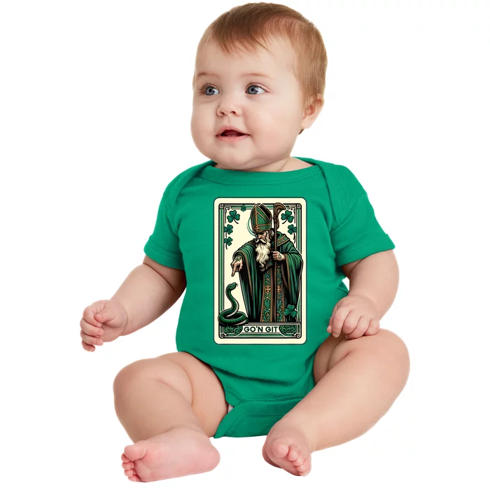 Tarot Card Funny St Patricks Day Gon Git St Patrick Baby Bodysuit