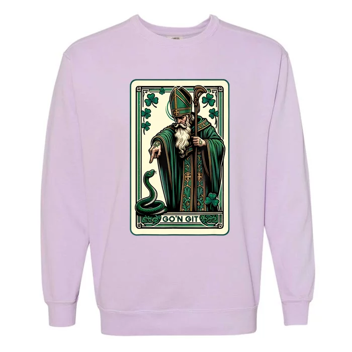 Tarot Card Funny St Patricks Day Gon Git St Patrick Garment-Dyed Sweatshirt