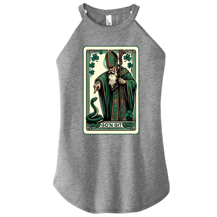 Tarot Card Funny St Patricks Day Gon Git St Patrick Women’s Perfect Tri Rocker Tank