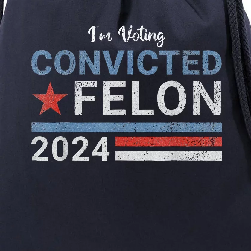 Trump Convicted Felon Drawstring Bag