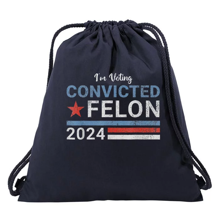 Trump Convicted Felon Drawstring Bag