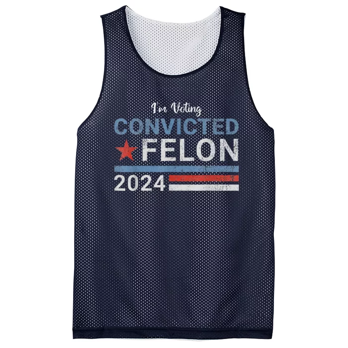 Trump Convicted Felon Mesh Reversible Basketball Jersey Tank