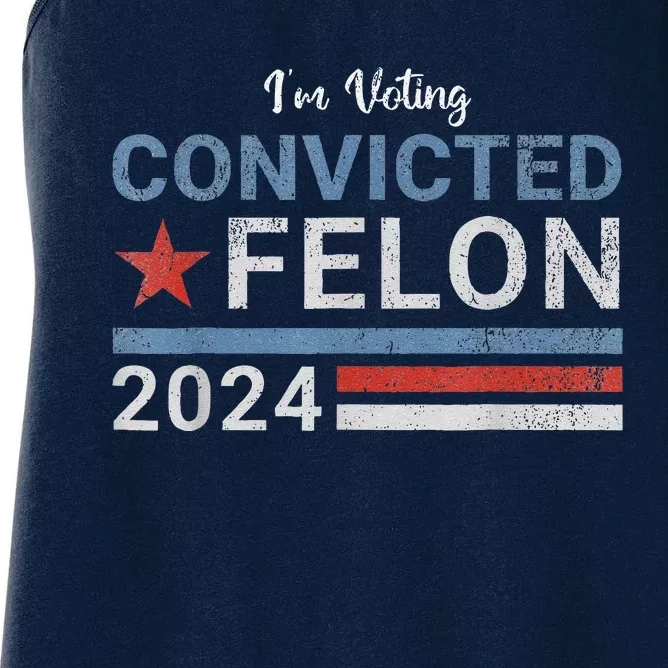 Trump Convicted Felon Women's Racerback Tank