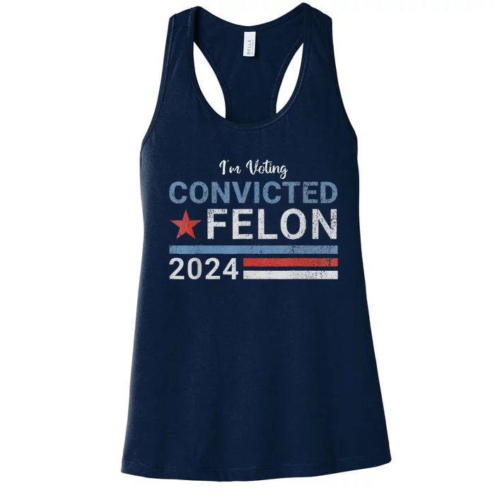 Trump Convicted Felon Women's Racerback Tank