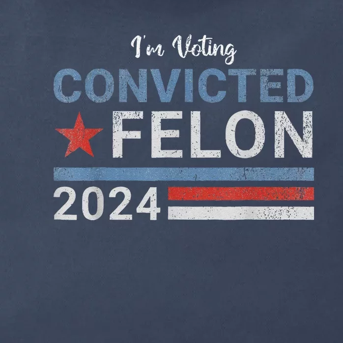 Trump Convicted Felon Zip Tote Bag