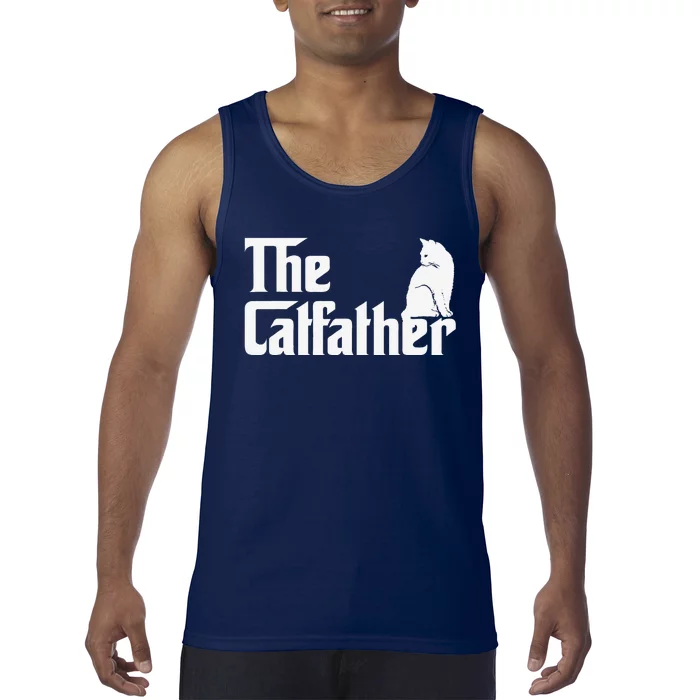 The Catfather Funny Cat Parody Fathers Day Gift Tank Top