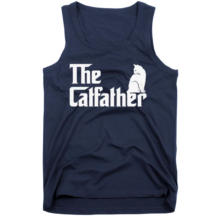 The Catfather Funny Cat Parody Fathers Day Gift Tank Top