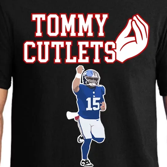 Tommy Cutlets Football Quarterback Ny Italian Hand Gesture Pajama Set