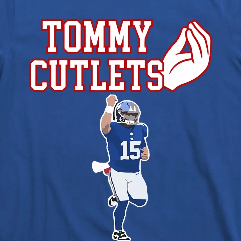 Tommy Cutlets Football Quarterback Ny Italian Hand Gesture T-Shirt