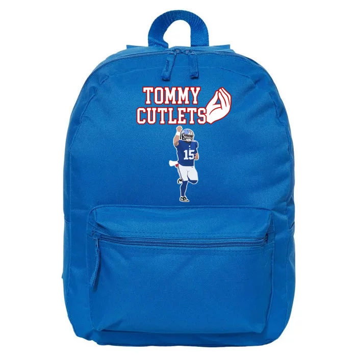 Tommy Cutlets Football Quarterback Ny Italian Hand Gesture 16 in Basic Backpack