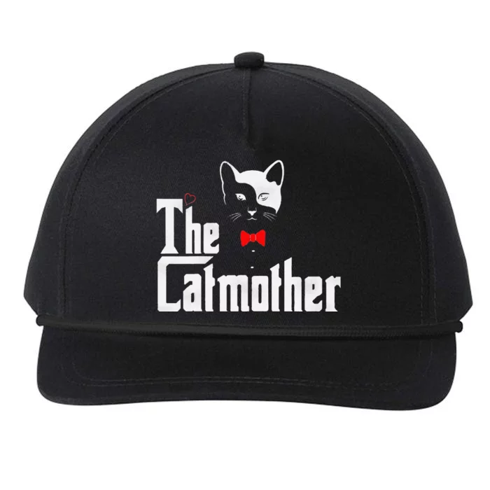 The Catmother Funny Cat Mom Gifts Father Of Cats. Snapback Five-Panel Rope Hat