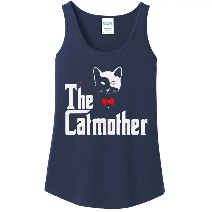 The Catmother Funny Cat Mom Gifts Father Of Cats. Ladies Essential Tank