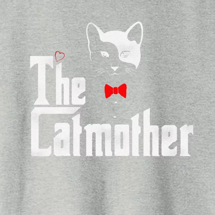 The Catmother Funny Cat Mom Gifts Father Of Cats. Women's Crop Top Tee