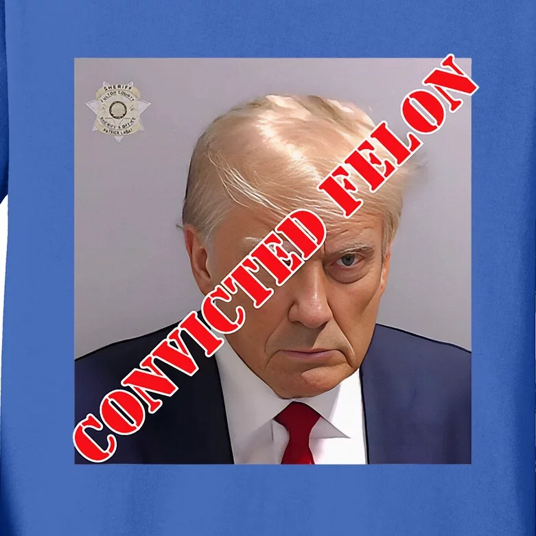 Trump Convicted Felon Kids Long Sleeve Shirt