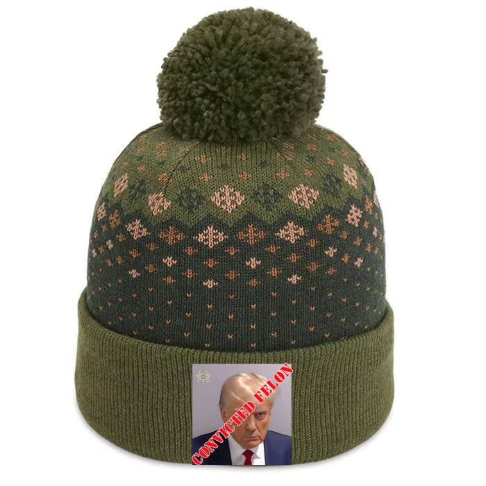 Trump Convicted Felon The Baniff Cuffed Pom Beanie